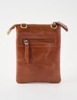 Carte Leather Small Crossbody Bag, Tan product photo View 02 S