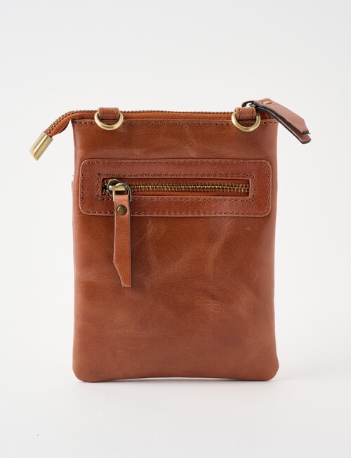 Carte Leather Small Crossbody Bag, Tan product photo View 02 L