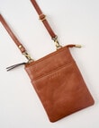 Carte Leather Small Crossbody Bag, Tan product photo View 04 S