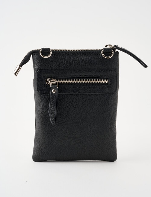 Carte Leather Small Crossbody Bag, Black product photo View 02 L