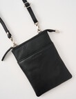 Carte Leather Small Crossbody Bag, Black product photo View 04 S