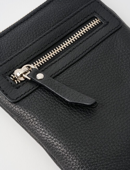 Carte Leather Small Crossbody Bag, Black product photo View 06 L