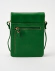 Carte Leather Foldover Crossbody Bag, Monstera Green product photo View 02 S