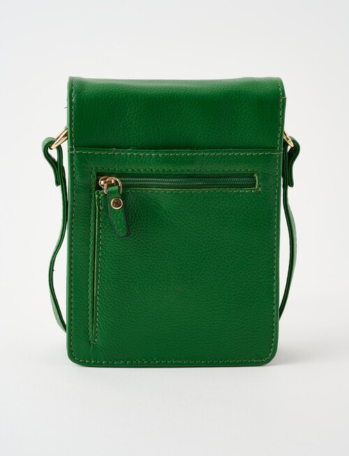 Carte Leather Foldover Crossbody Bag, Monstera Green product photo View 02 L
