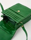Carte Leather Foldover Crossbody Bag, Monstera Green product photo View 07 S