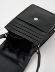 Carte Leather Foldover Crossbody Bag, Black product photo View 07 S