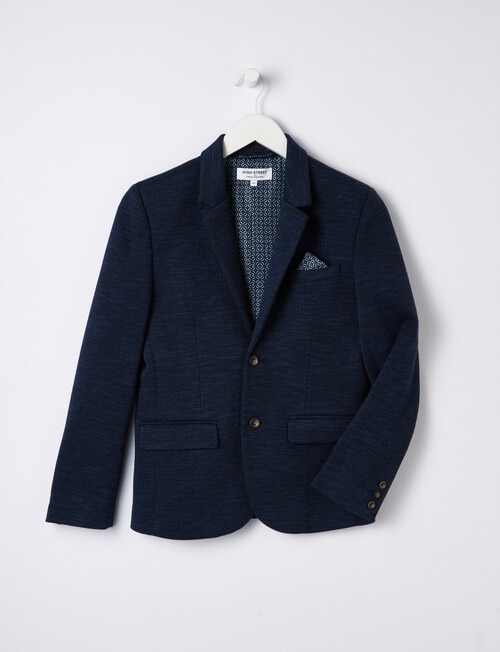 High Street Knit Blazer, Navy product photo