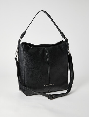 Pronta Moda Lucy Large Shoulder Bag, Black product photo