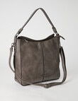 Pronta Moda Lucy Large Shoulder Bag, Mink Grey product photo