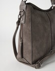 Pronta Moda Lucy Large Shoulder Bag, Mink Grey product photo View 02 S