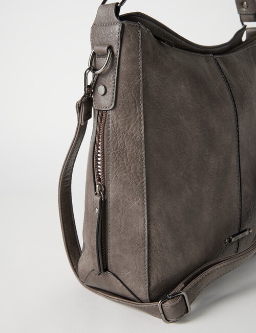 Pronta Moda Lucy Large Shoulder Bag, Mink Grey product photo View 02 L