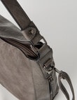 Pronta Moda Lucy Large Shoulder Bag, Mink Grey product photo View 04 S