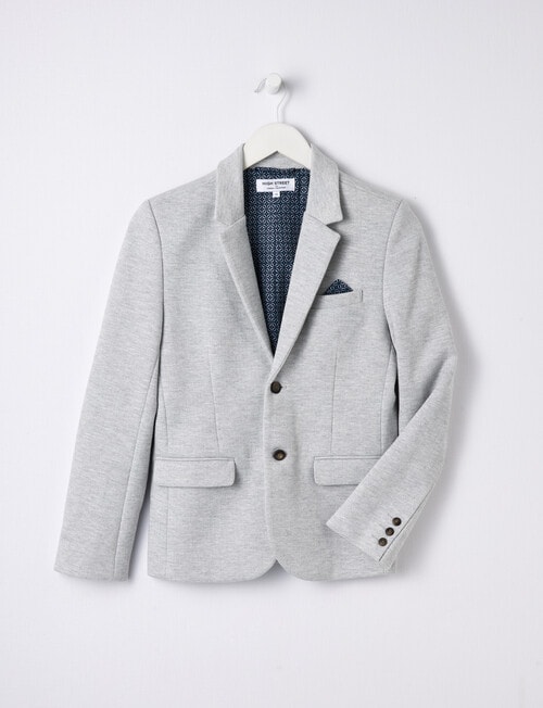 High Street Knit Blazer, Stone product photo