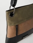 Pronta Moda Eyelet Colourblock Crossbody Bag, Metallic product photo View 03 S