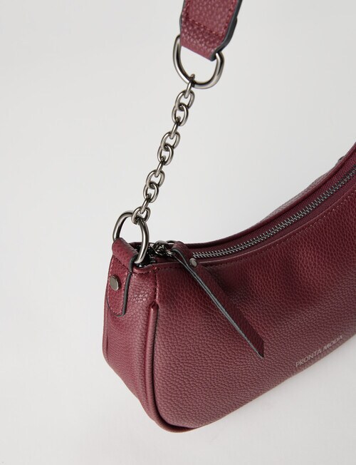 Pronta Moda Sascha Chain Shoulder Bag, Plum product photo View 02 L