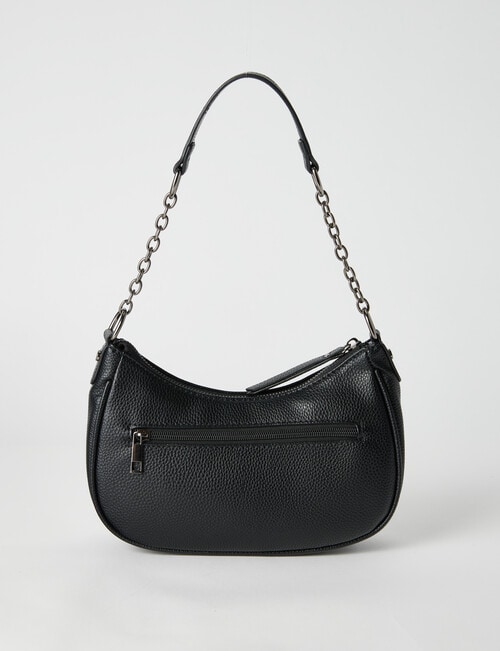 Pronta Moda Sascha Chain Shoulder Bag, Black product photo View 03 L