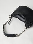 Pronta Moda Sascha Chain Shoulder Bag, Black product photo View 05 S