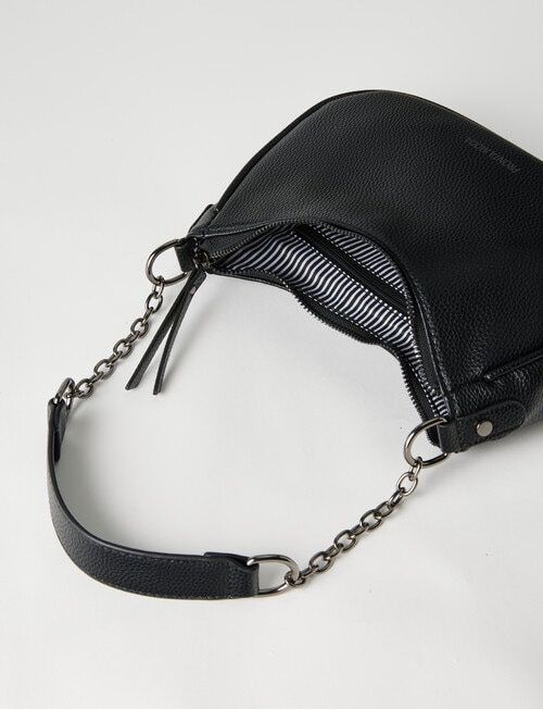 Pronta Moda Sascha Chain Shoulder Bag, Black product photo View 05 L