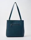 Pronta Moda Textured North South Shopper Bag, Dark Teal product photo View 02 S