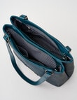 Pronta Moda Textured North South Shopper Bag, Dark Teal product photo View 07 S
