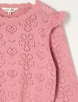 Mac & Ellie Daisy Knit Jumper, Ballerina Pink product photo View 02 S