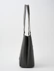 Pronta Moda Textured North South Shopper Bag, Pewter product photo View 04 S