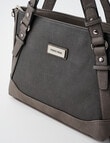 Pronta Moda Textured Buckle Tote Bag, Pewter product photo View 05 S