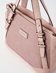 Pronta Moda Textured Buckle Tote Bag, Rose product photo View 05 S