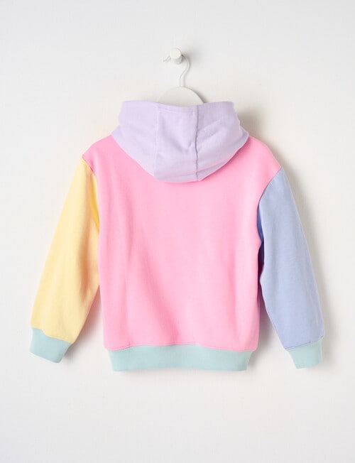 Mac & Ellie Colourblock Pull on Hoodie, Pastel product photo View 02 L