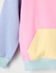 Mac & Ellie Colourblock Pull on Hoodie, Pastel product photo View 03 S