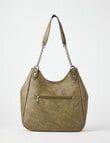 Pronta Moda Laser Cut Chain Handle Tote, Olive product photo View 04 S