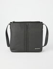Pronta Moda Whipstitch Shoulder Bag, Black product photo View 02 S