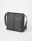 Pronta Moda Whipstitch Shoulder Bag, Black product photo View 03 S