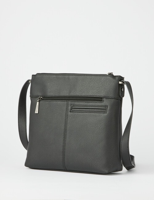 Pronta Moda Whipstitch Shoulder Bag, Black product photo View 06 L