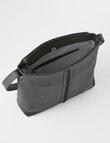 Pronta Moda Whipstitch Shoulder Bag, Black product photo View 07 S