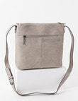Pronta Moda Whipstitch Shoulder Bag, Pearl Grey product photo View 02 S