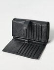 Pronta Moda Large Flap Wallet, Black product photo View 04 S