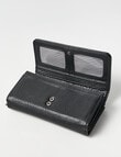 Pronta Moda Large Flap Wallet, Black product photo View 05 S