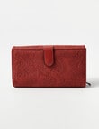 Pronta Moda Large Paisley Wallet, Red product photo View 02 S