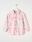 Mac & Ellie Long Sleeve Check Overshirt, Pink Check product photo