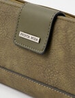 Pronta Moda Tab Detail Large Wallet, Olive product photo View 03 S