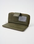 Pronta Moda Tab Detail Large Wallet, Olive product photo View 04 S