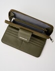 Pronta Moda Tab Detail Large Wallet, Olive product photo View 05 S