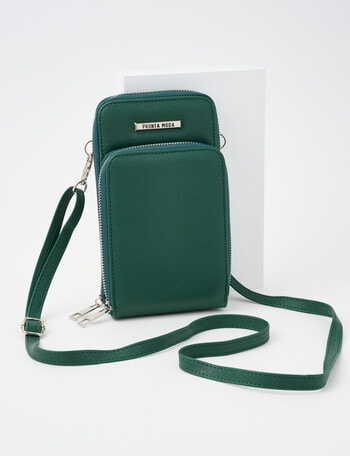 Pronta Moda Bex Double Pocket Phone Wallet, Emerald product photo