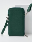 Pronta Moda Bex Double Pocket Phone Wallet, Emerald product photo View 02 S