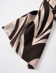 Boston + Bailey Animal Blanket Scarf, Black & Oat product photo View 02 S