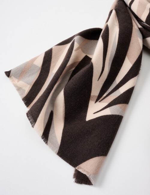 Boston + Bailey Animal Blanket Scarf, Black & Oat product photo View 02 L