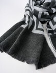 Boston + Bailey Geometric Scarf, Charcoal product photo View 02 S