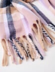 Boston + Bailey Check Blanket Scarf, Lavender & Camel product photo View 02 S