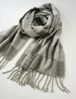 Whistle Accessories Checkerboard Blanket Scarf, Grey product photo View 02 S